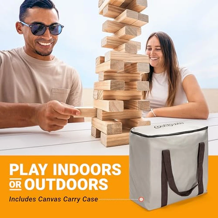 GoSports 3 Ft Large Wooden Toppling Tower - Includes Bonus Rules with Gameboard - Choose Your Style by GoSports - Image 6