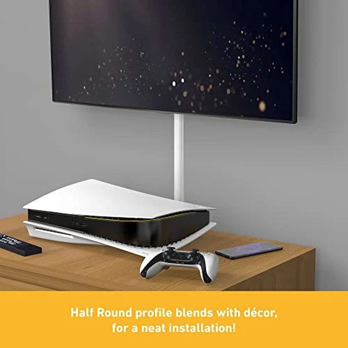 D-Line Half Round Cord Hider, Patented Cable Cover, Hide TV Wall Mount Wires, Raceway for Cords, Decorative Wire Covers, Paintable, Adhesive - 1x 1.18in W x 0.59in H x 39in L - Wood-Effect by D-Line - Image 5