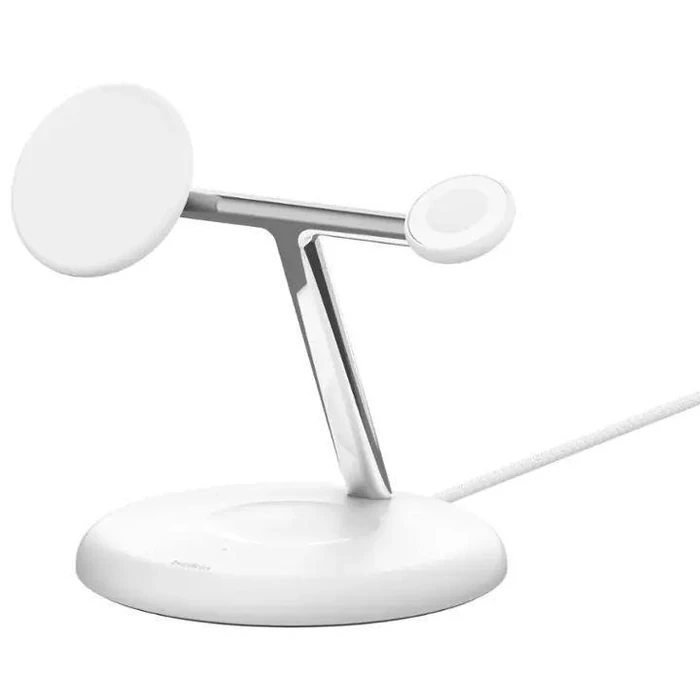 Belkin BoostCharge Pro 3-in-1 Magnetic 15W Charging Stand - White by Belkin - Image 3