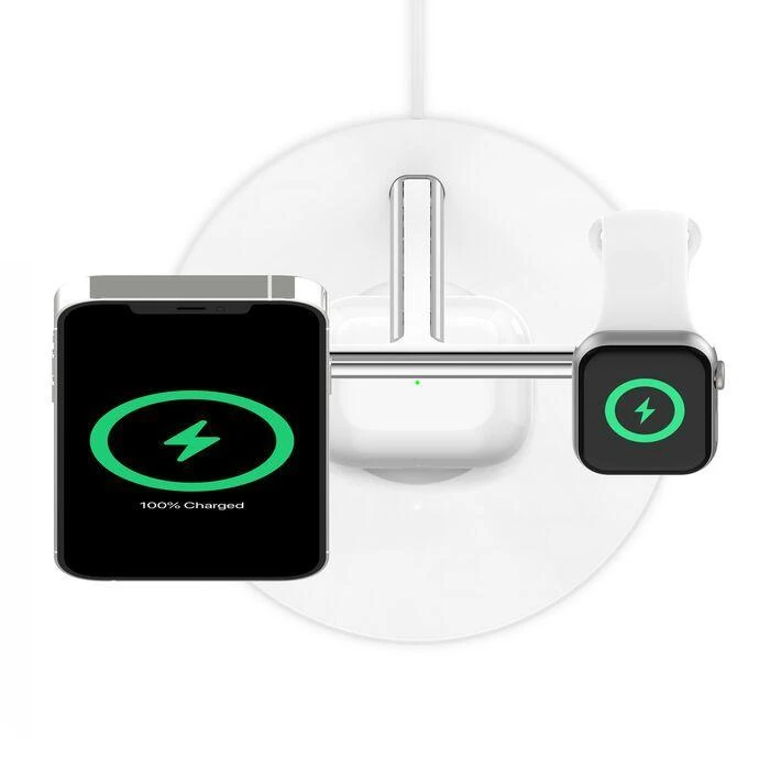 Belkin BoostCharge Pro 3-in-1 Magnetic 15W Charging Stand - White by Belkin - Image 6
