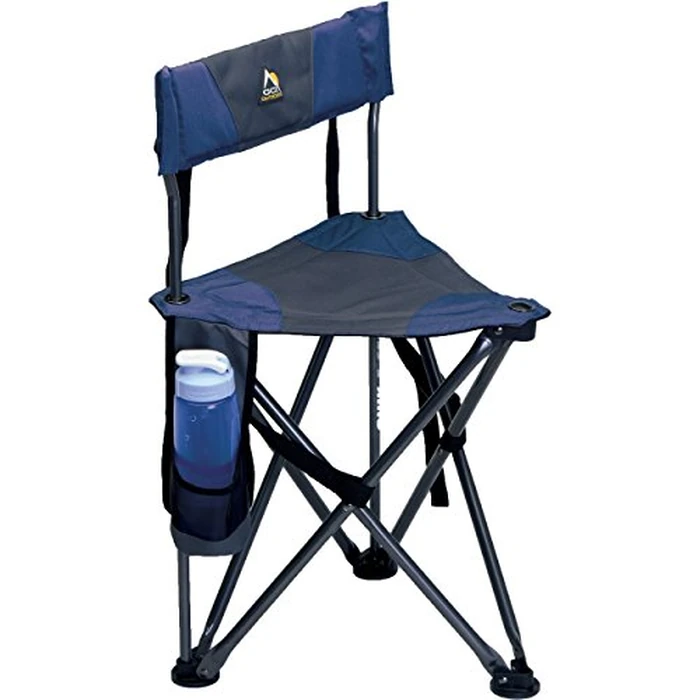 GCI OUTDOOR Quik-E-Seat | Portable, Folding Tripod Chair with Drink Holder and Padded Lumbar Support, Perfect for Sitting Anywhere - Midnight by GCI Outdoor - Used - Very Good condition - US$35.43