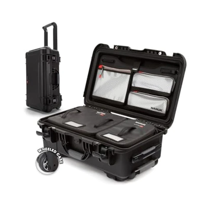 NANUK 935 Pro Photo with N-Cubik - Waterproof Travel Camera Hard Case with 13S & 13M N-Cubik Insert and Wheels, 22” x 14” x 9”, Dustproof and Impact-Resistant, Airline Carry-On Approved - Black by NANUK - Image 1