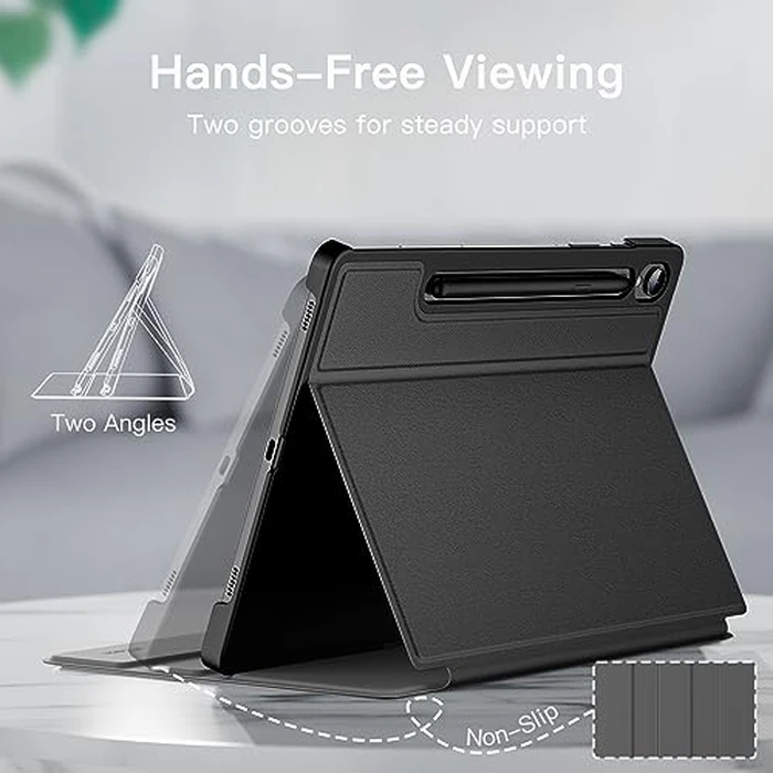 JETech Case for Samsung Galaxy Tab S9 11-Inch with S Pen Holder, Slim Folio Stand Protective Tablet Cover, Multi-Angle Viewing (Graphite Black) by JETech - Image 3