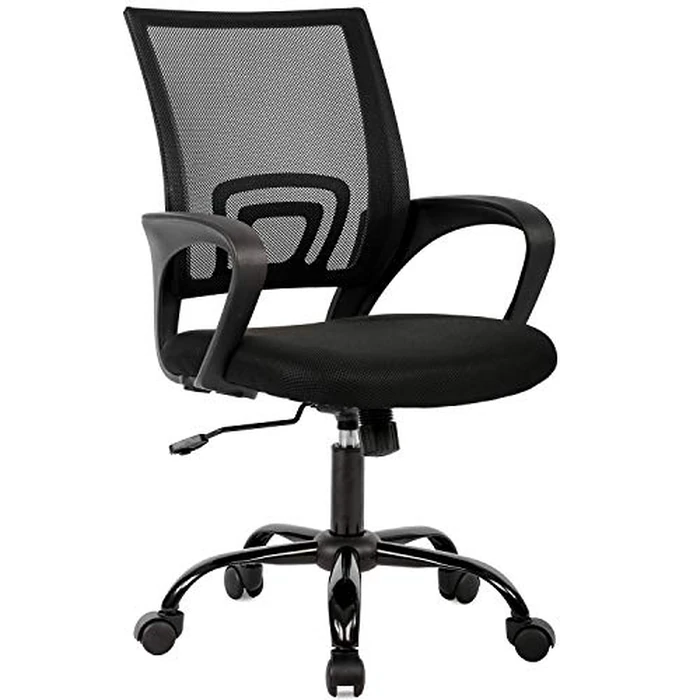 Ergonomic Office Chair Home Desk Chair Task Mesh Computer Chair Gaming with Back Lumbar Support Armrest Modern Swivel Modern Adjustable Rolling Executive Mesh Chair for Women Men (Black) by FDW - Used - Acceptable condition - CA$62.18