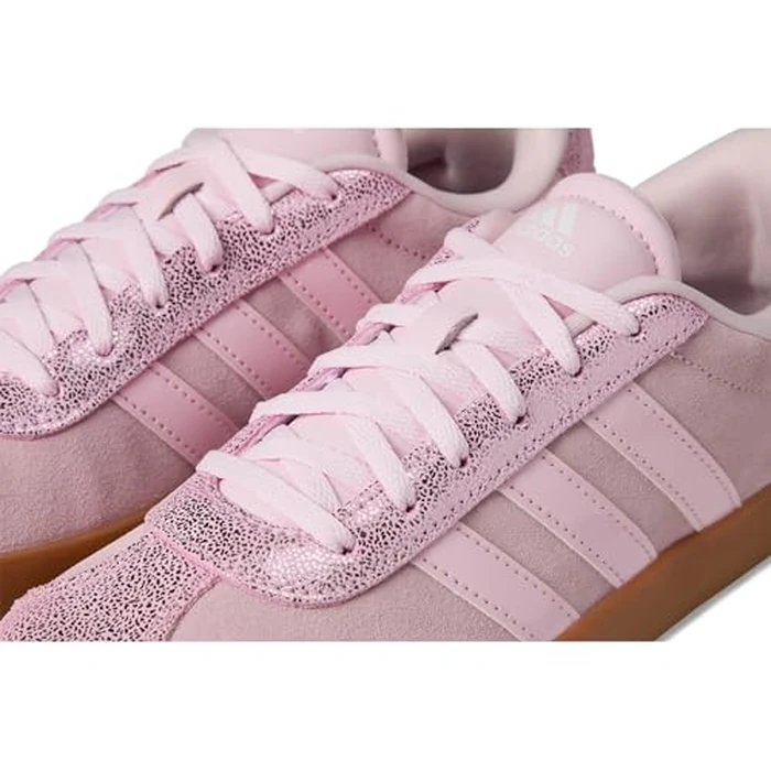 Adidas Kids Unisex VL Court 3.0 Shoes (Little Kid/Big Kid) Clear Pink/Clear Pink/Gum 12.5 Little Kid M by adidas - Used - Acceptable condition
