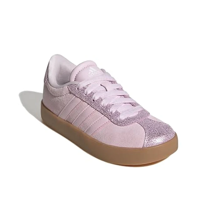 Adidas Kids Unisex VL Court 3.0 Shoes (Little Kid/Big Kid) Clear Pink/Clear Pink/Gum 12.5 Little Kid M by adidas - Image 4