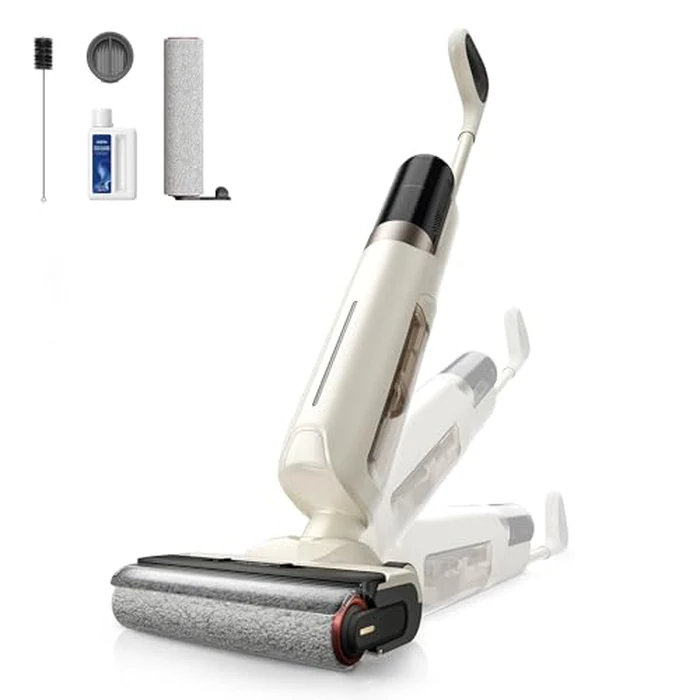 MOVA K30 Wet Dry Vacuum Cleaner, 180 degrees Lie-Flat Reach Smart Vacuum Mop, 140 degreesF Hot Air Drying, 0in Dual-Edge Cleaning, Powerful 18000Pa Suction Floor Cleaner for Hard Floors Pet Hair by Mova - Used - Very Good condition - CA$294.46