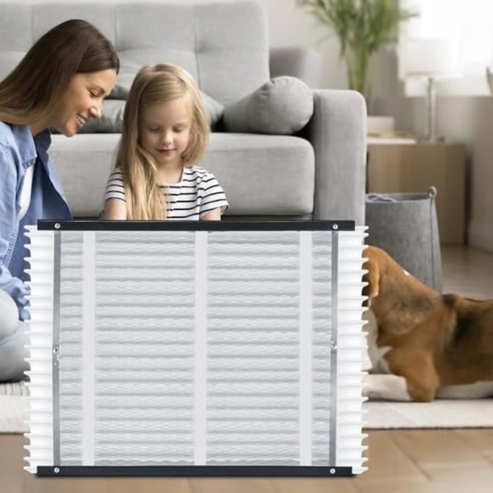 VEVOR 20 x 25 x 4 Furnace Filter, MERV 11 HVAC Ac Filters,12-Month Electrostatic Pleated Air Conditioner Filters, 4-Pack (Actual Size: 20.47 x 25.20 x 3.98 Inch) for Capturing Dust, Smog, Pet Dander by VEVOR - Image 2