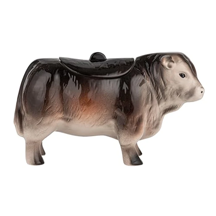 Vintage Ceramic Cow Shaped Cookie Jar by Creative Co-Op - Image 4