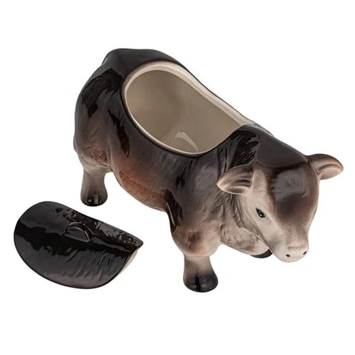 Vintage Ceramic Cow Shaped Cookie Jar by Creative Co-Op - Image 8