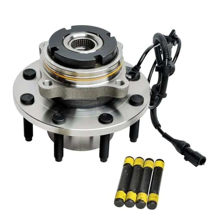 Detroit Axle - 4WD Front Wheel Bearing Hub for 1999-2004 Ford F-250 F-350 Super Duty [w/Coarse Thread], 2000-2002 Excursion, Wheel Bearing and Hub Assembly 2001 2003 Replacement by Detroit Axle - Used - Acceptable condition - CA$74.96