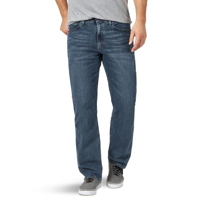 Wrangler Authentics Men's Comfort Flex Waist Relaxed Fit Jean, Smoke, 34W X 36L by Wrangler Authentics - Used - Like New condition - US$29.24