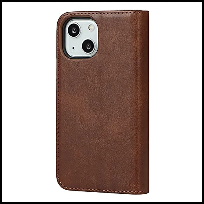 FROLAN for iPhone 15 Plus Wallet Case with Card Holder, Premium PU Leather Credit Slot Flip Folio Book Drop Protection Shockproof Phone Cover for iPhone 15 Plus 6.7 Inch (Dark Brown) by FROLAN - Image 4