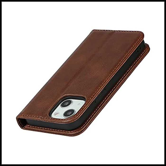 FROLAN for iPhone 15 Plus Wallet Case with Card Holder, Premium PU Leather Credit Slot Flip Folio Book Drop Protection Shockproof Phone Cover for iPhone 15 Plus 6.7 Inch (Dark Brown) by FROLAN - Image 6