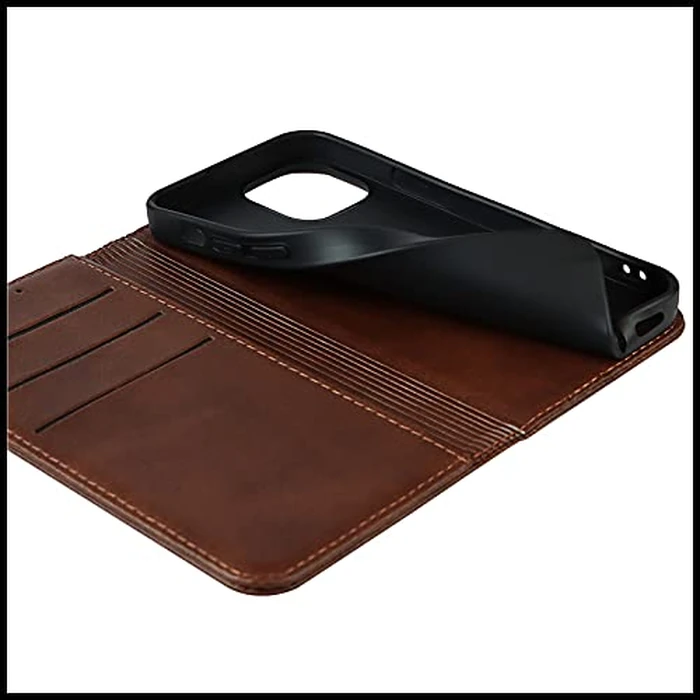FROLAN for iPhone 15 Plus Wallet Case with Card Holder, Premium PU Leather Credit Slot Flip Folio Book Drop Protection Shockproof Phone Cover for iPhone 15 Plus 6.7 Inch (Dark Brown) by FROLAN - Image 7