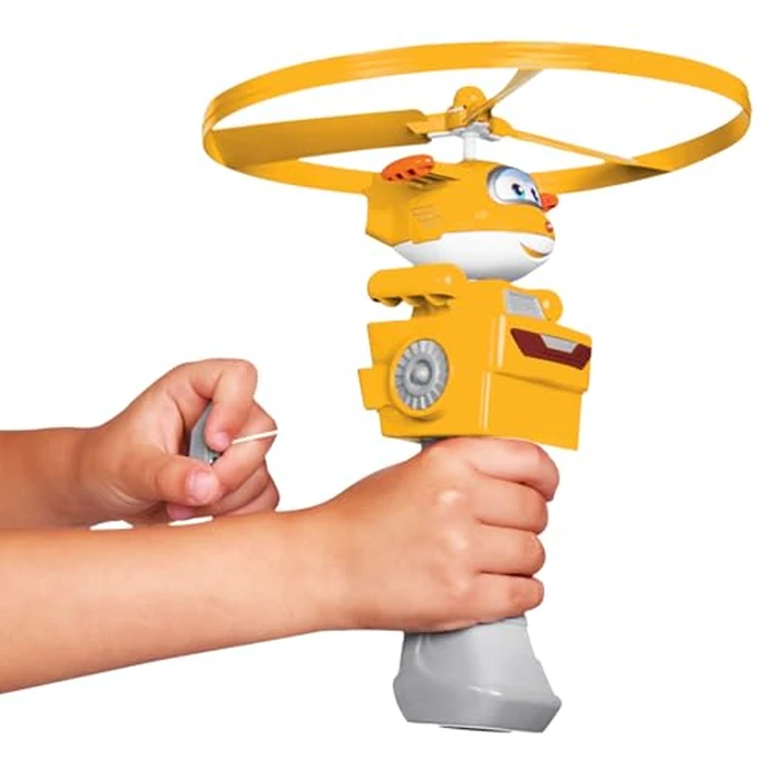 Super Wings Outdoor Toys, Golden Boy Flying Toys for Kids Ages 3-5 4-8, Toddler Outdoor Games Flying Discs, Outside Toys Airplane Launcher Toy for Kids Boys Girls Age 3 4 5 6 7 8 9+ by Super Wings - Used - Like New condition