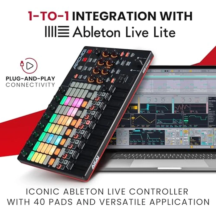 Akai Professional APC40 MKII - USB MIDI Controller for 1 to 1 Mapping with Ableton Live Lite with 5x8 Clip Launch Matrix, Knobs and Faders, Pro Software Suite Included by Akai Professional - Image 2
