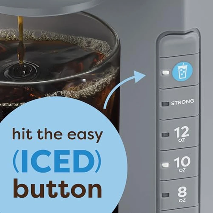 Keurig K-Iced Coffee Maker, Single Serve K-Cup Pod Iced Coffee Maker, With Hot and Cold Coffee Capabilities, Brews Any K-Cup Pod, Gray by Keurig - Image 3