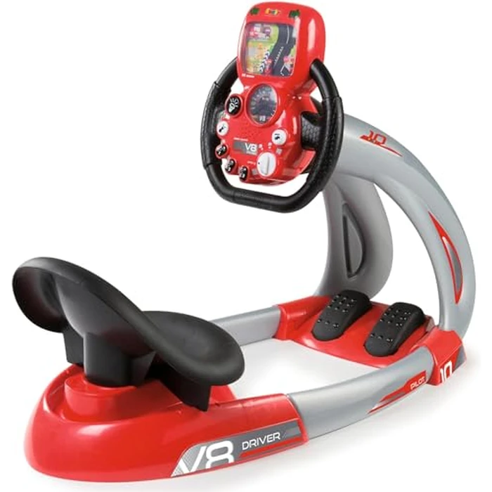 Smoby: V8 Driver, Kids Can Play and Develop Real Life Skills, Features Includes Back Lit Screen, Real Sounds and Mechanical Pedals, for Ages 3 and up by Smoby - Used - Very Good condition - US$76.46