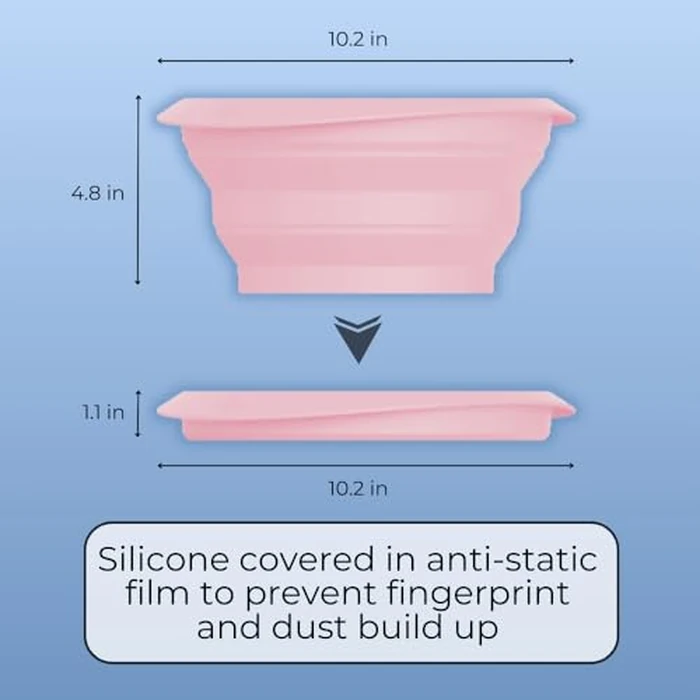 Icy-Mojo Facial Cold Plunge(TM) | Collapsible Silicone Ice Facial Bowl with Built-In Ice Tray | Portable Face Ice Bath for Skin Tightening, Puffiness, Acne Relief & Glow (Soft Pink) (Soft Pink) by Icy-Mojo - Image 6