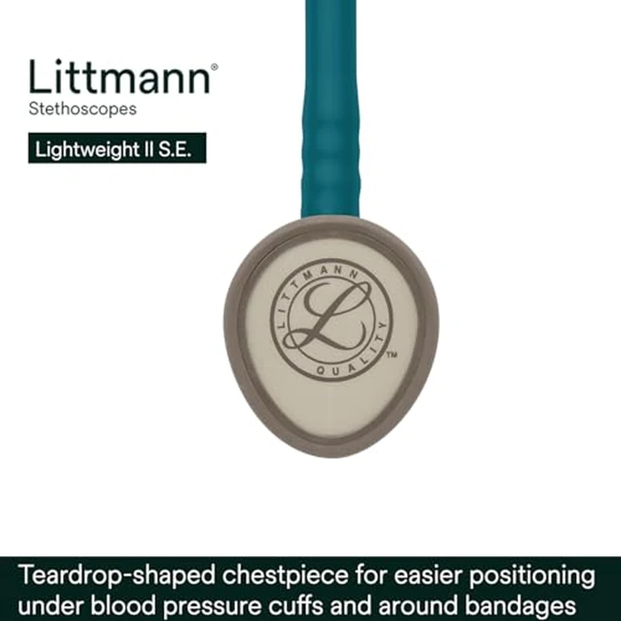 3M Littmann Lightweight II S.E. Stethoscope, 2452, 28" Caribbean Blue Tube by Littmann - Image 3