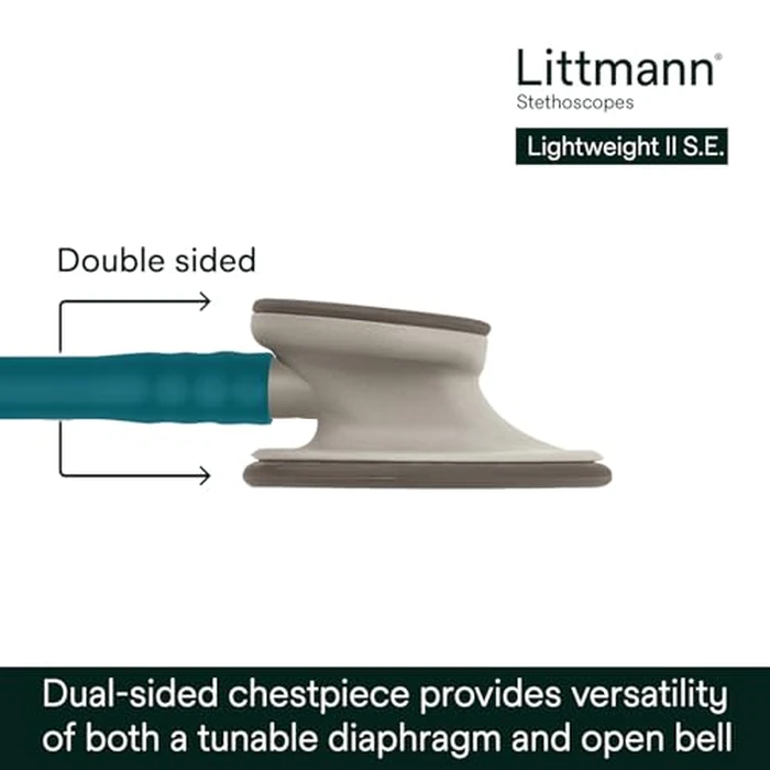 3M Littmann Lightweight II S.E. Stethoscope, 2452, 28" Caribbean Blue Tube by Littmann - Image 4