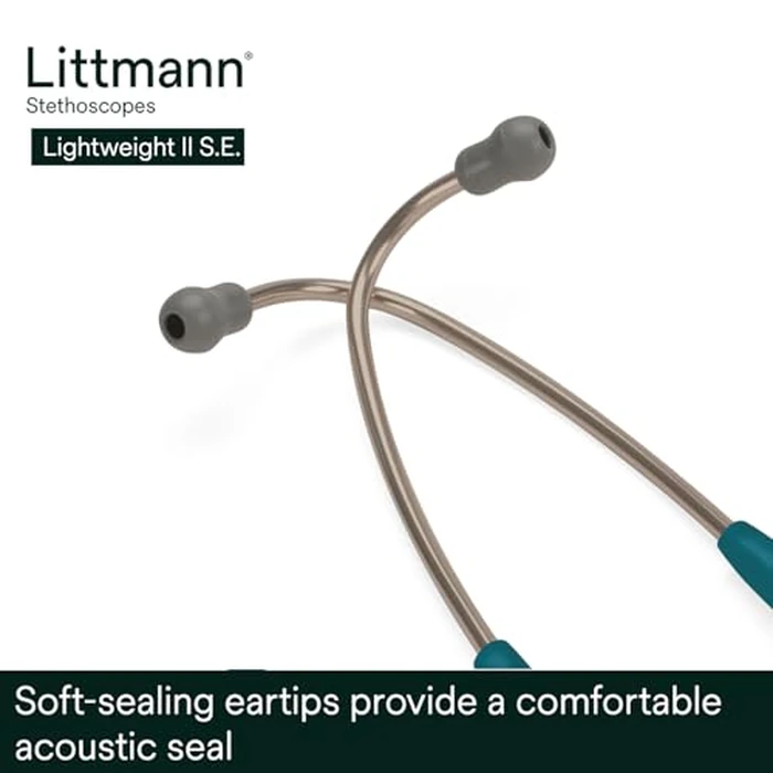 3M Littmann Lightweight II S.E. Stethoscope, 2452, 28" Caribbean Blue Tube by Littmann - Image 5