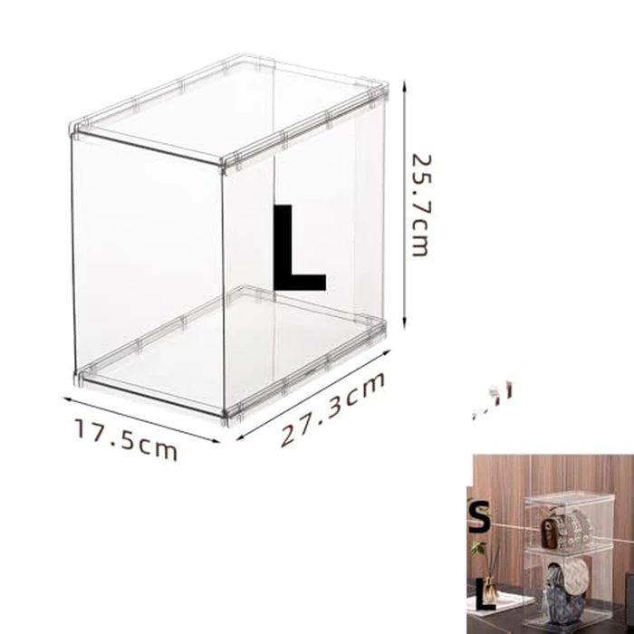 5 Pack Purse Organizer for Closet,Clear Acrylic Display Case for Handbag Organizer, Purse Storage Box, Plastic Storage Bins for Book, Collectibles, Cosmetic (5PC-L) by frtzal - Image 2