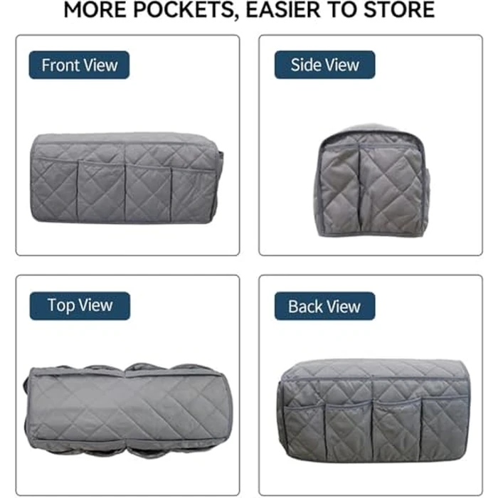 Chris.W Armchair Caddy, Waterproof Sofa Armrest Organizer, Non Slip Recliner Organizer, Remote Control Holder, Recliner Caddy for with 14 Pockets for TV Remotes Control Book Magazines Ipad (Grey) by ChrisWang - Image 5