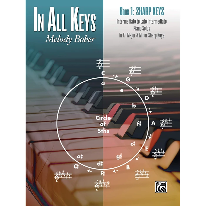 In All Keys -- Sharp Keys, Bk 1: Intermediate to Late Intermediate Piano Solos in All Major and Minor Sharp Keys (In All Keys, Bk 1) by Alfred Music - Used - Very Good condition