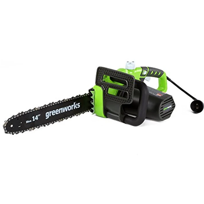 Greenworks 9 Amp 14-Inch Corded Chainsaw with Tool-less Chain Tensioning & Auto Oiling, Electric Handheld Chainsaw for Garden Yard Maintenance Tree Felling Triming, Firewood Cutting Logging Pruning by Greenworks - Used - Very Good condition - CA$81.08