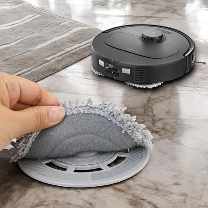 8Pcs Microfiber Mop Cloth & Mop Tray Compatible with Roborock Q Revo Vacuum Cleaner, Washable Mop Pad Replacement Accessories Cloth Holder Mount Spare Parts by BuleVina - Image 7