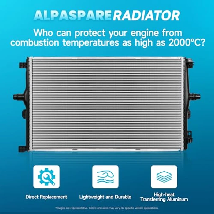 AlpaSpare 2479 Radiator for Dodge Ram 1500/Ram 2500 2002-2008; Ram 3500 2003; Ram 4000 2010; Ram 4000 2011-2013 OEM# 52030191AB;69017 | Direct OEM Fit Replacement Cooling Radiator, w/o TOC & EOC by Alpaspare - Image 2