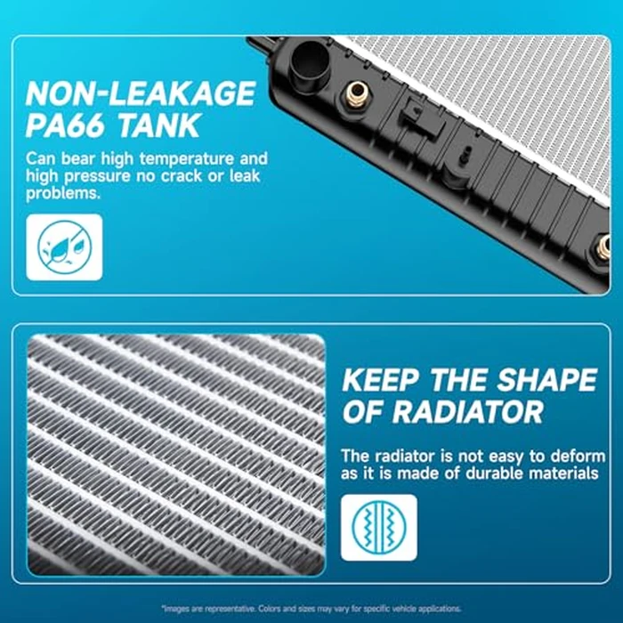 AlpaSpare 2479 Radiator for Dodge Ram 1500/Ram 2500 2002-2008; Ram 3500 2003; Ram 4000 2010; Ram 4000 2011-2013 OEM# 52030191AB;69017 | Direct OEM Fit Replacement Cooling Radiator, w/o TOC & EOC by Alpaspare - Image 4