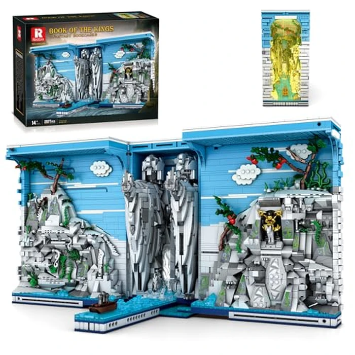 Reobrix 66039 Gates of Argonath Building Blocks Set, 2977 PCS Lord of The Rings Book Nook Kit with LED Light, Middle Earth Book Ends for Home Decor, Building Toy for Teens 14+ and Adults by Reobrix - Used - Acceptable condition - CA$146.41