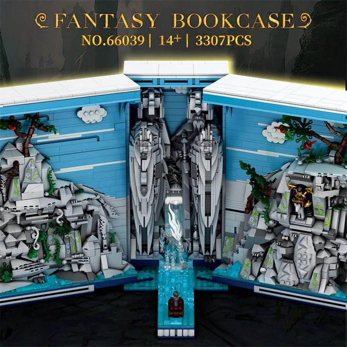 Reobrix 66039 Gates of Argonath Building Blocks Set, 2977 PCS Lord of The Rings Book Nook Kit with LED Light, Middle Earth Book Ends for Home Decor, Building Toy for Teens 14+ and Adults by Reobrix - Image 6