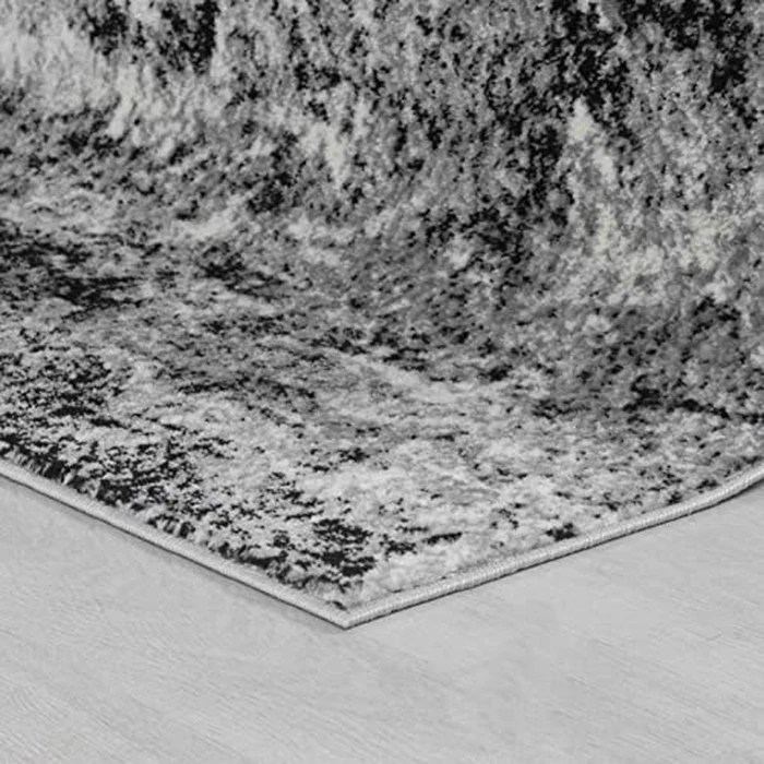 Rug Branch Micah 2' x 15' (2'3" x 15') Grey/Black Abstract Marble Indoor Runner Rug, Contemporary, Medium Pile, Stain-Resistant Hallway Carpet - Entryway, Mudroom, Bedroom, and Kitchen by Rug Branch - Image 3