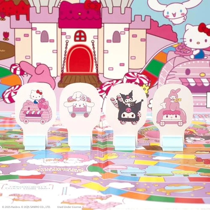 Candy Land: Hello Kitty & Friends Board Game, Play as Hello Kitty, My Melody, Cinnamoroll & Kuromi, Preschool & Family Board Game for Ages 5 +, 2-4 Players, Officially Licensed Sanrio Merchandise by USAOPOLY - Image 2