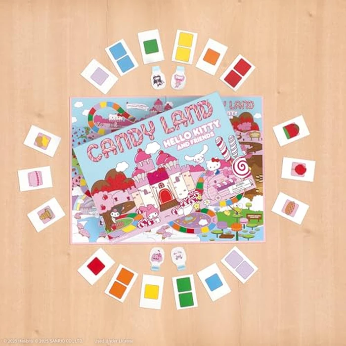 Candy Land: Hello Kitty & Friends Board Game, Play as Hello Kitty, My Melody, Cinnamoroll & Kuromi, Preschool & Family Board Game for Ages 5 +, 2-4 Players, Officially Licensed Sanrio Merchandise by USAOPOLY - Image 4
