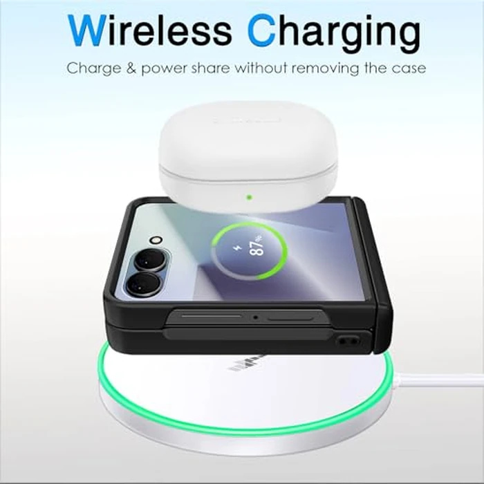 STORMTAL for Samsung Galaxy Z Flip 7 Case with Hinge Protection & Cover Screen Protector, Non-Slip Texture, Scratch Resistant, Shockproof, Rugged Slim Fit Phone Cover for Galaxy Z Flip 7 2025 Black by STORMTAL - Image 6