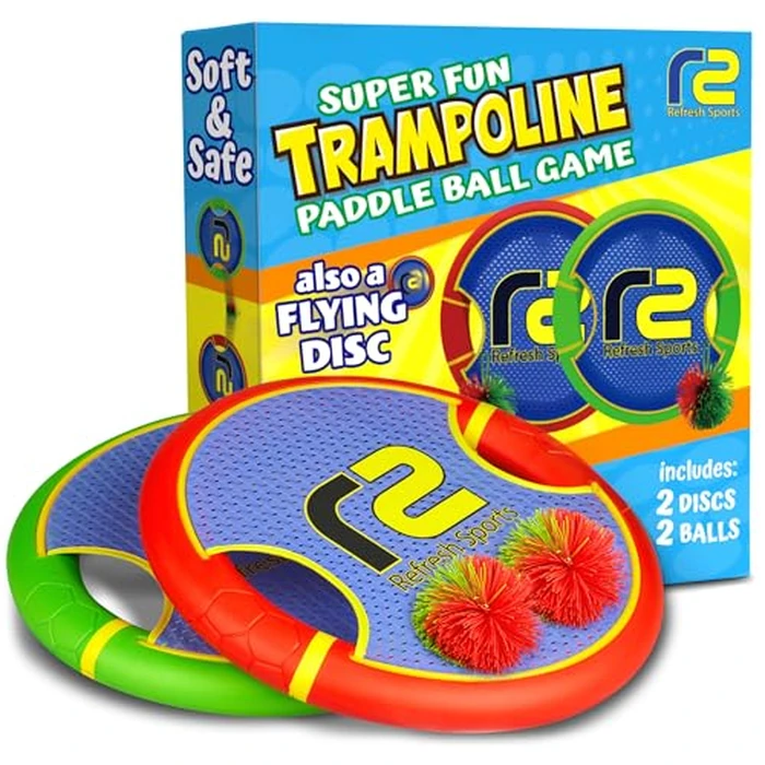 Kids Bouncy Paddles & Flying Disc: Summer Gifts For Boys & Gift Ideas for Kids 2026 - Sports Gifts & Sports Games For Boys 8-12 Toss & Catch Games & Yard Toys Outdoor Games For Kids With Stringy Balls by Refresh Sports - Used - Very Good condition - US$23.37