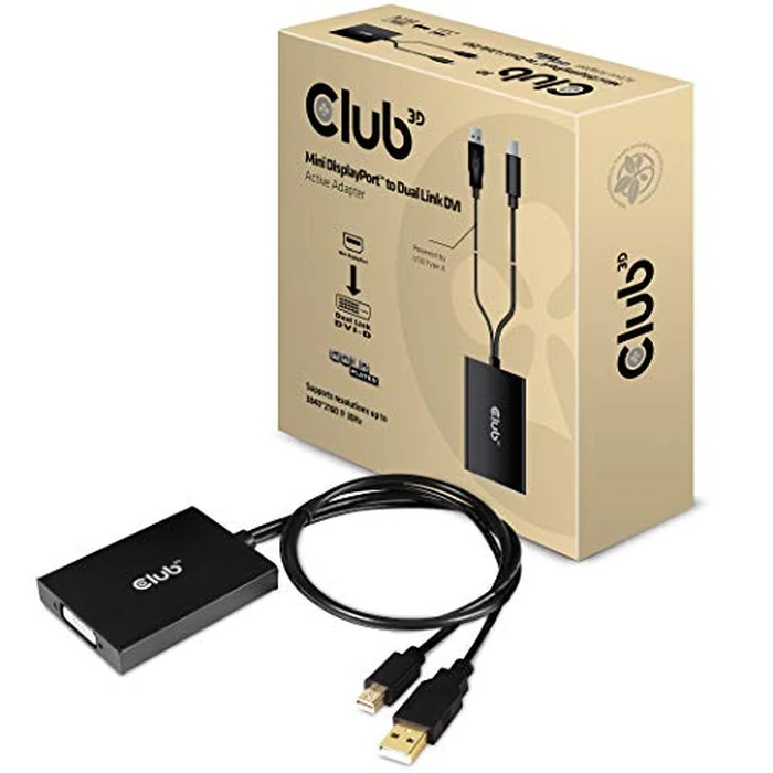 Club 3D CAC-1130 Mini DisplayPort to Dual Link DVI, HDCP ON Version Active Adapter (for Displays with HDCP Support) M/F by Club 3D - Image 3
