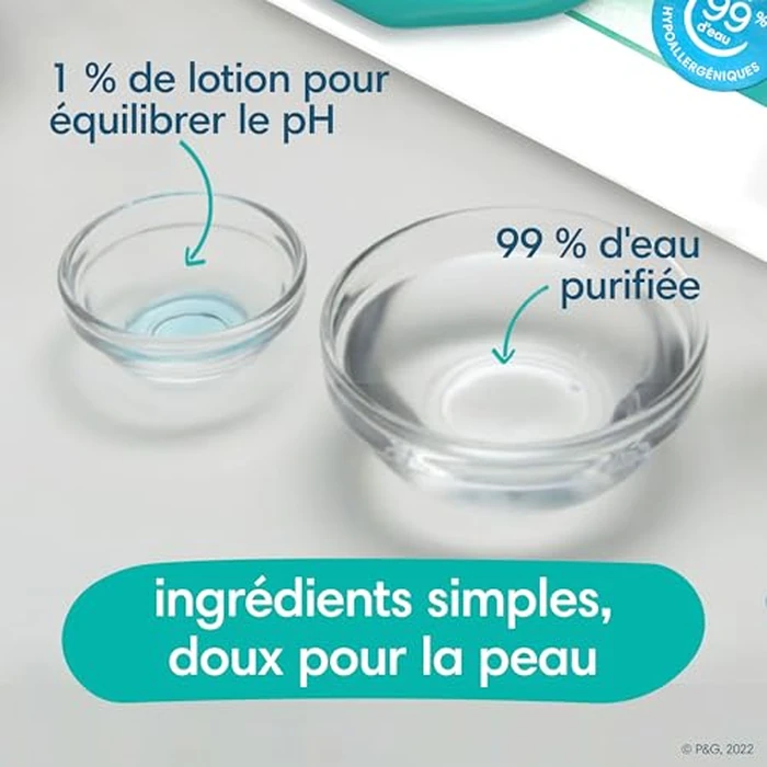 Pampers Aqua Pure Baby Wipes, 99% Water, Fragrance Free, 112 Baby Wipes Total (2X Flip-Top Packs) by Pampers - Image 8
