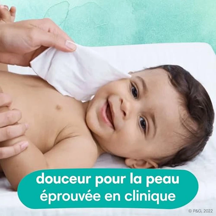 Pampers Aqua Pure Baby Wipes, 99% Water, Fragrance Free, 112 Baby Wipes Total (2X Flip-Top Packs) by Pampers - Image 9
