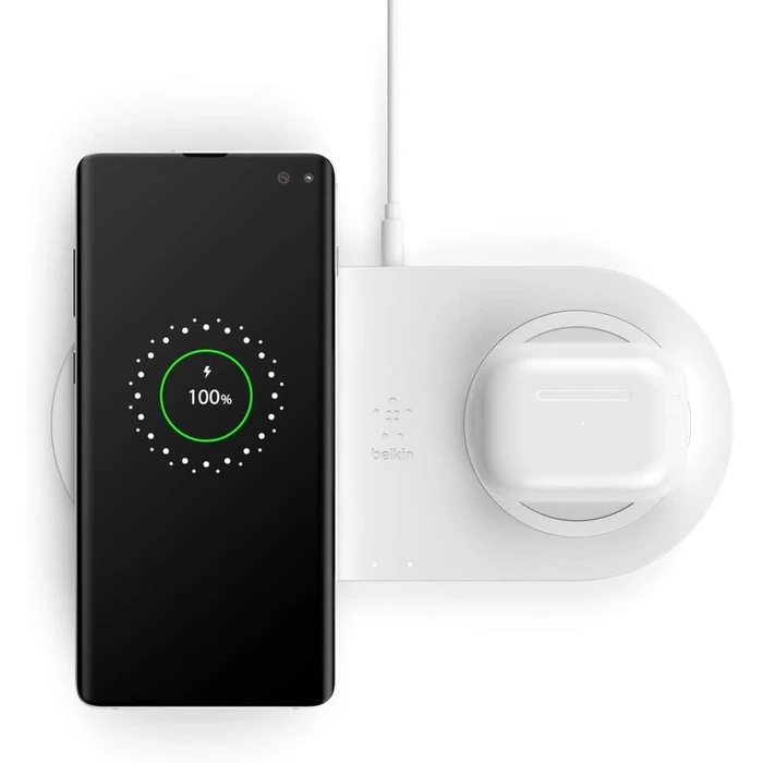 Belkin BoostCharge 10W Fast Dual Wireless Charging Pad - White by Belkin - Image 3