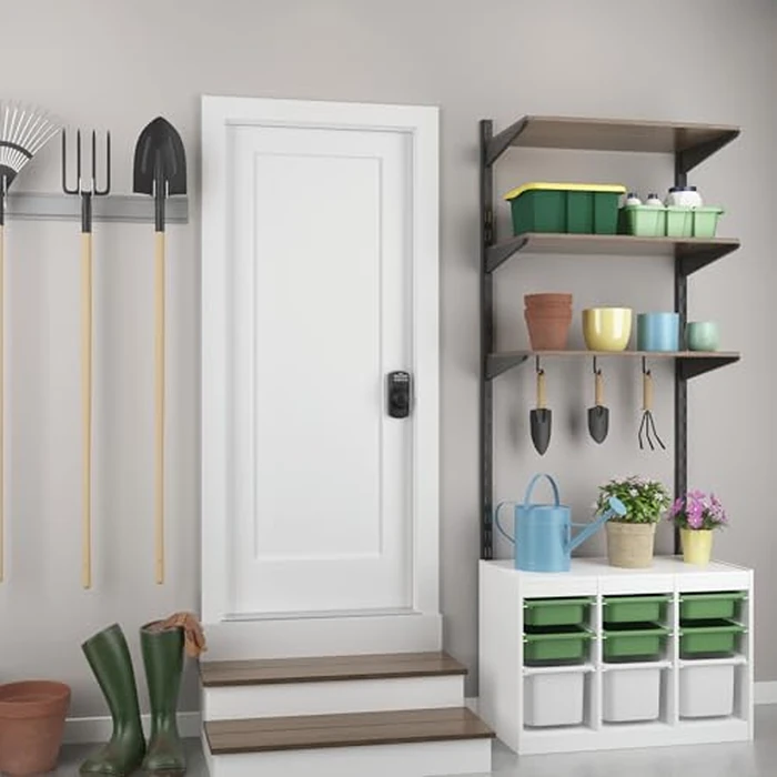 Schlage Plymouth Keypad Lock with Lever Handle, Electronic Keyless Door Entry, Flex Lock Auto‑Lock Option, Matte Black, FE595 PLY 622 Acc by SCHLAGE - Image 5