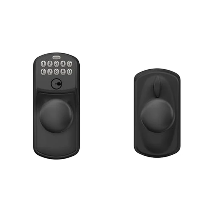 Schlage Plymouth Keypad Lock with Lever Handle, Electronic Keyless Door Entry, Flex Lock Auto‑Lock Option, Matte Black, FE595 PLY 622 Acc by SCHLAGE - Image 6