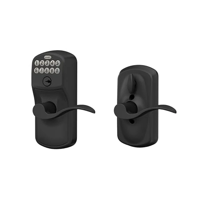 Schlage Plymouth Keypad Lock with Lever Handle, Electronic Keyless Door Entry, Flex Lock Auto‑Lock Option, Matte Black, FE595 PLY 622 Acc by SCHLAGE - Image 8