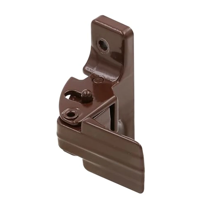 Prime-Line K 50827 Storm and Screen Door Push Button Handle Set with Interior Latch 1-1/2 in. Hole Center, Strike and Screws, Brown (Single Pack) by PRIME-LINE - Image 3