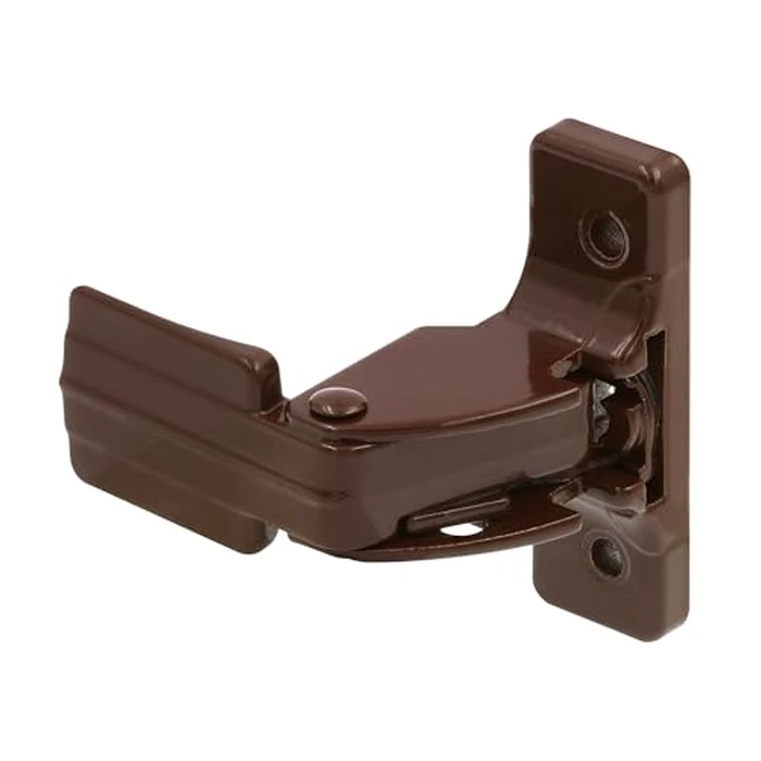 Prime-Line K 50827 Storm and Screen Door Push Button Handle Set with Interior Latch 1-1/2 in. Hole Center, Strike and Screws, Brown (Single Pack) by PRIME-LINE - Image 4